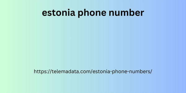 estonia phone number