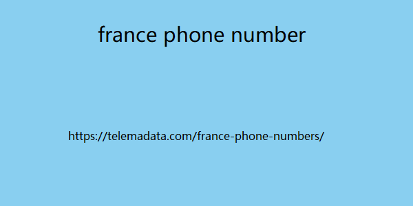 france phone number