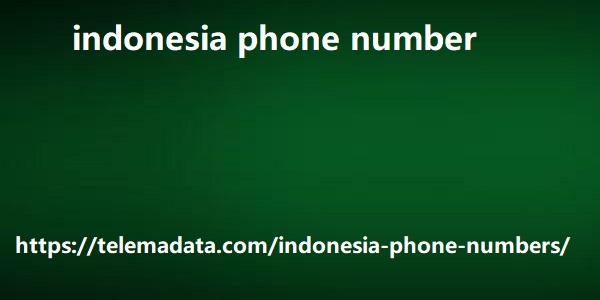 indonesia phone number