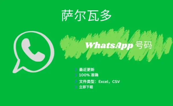 萨尔瓦多 WhatsApp 号码